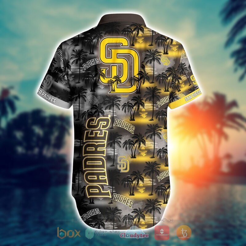 MLB San Diego Padres Coconut Hawaiian shirt Short 1 2