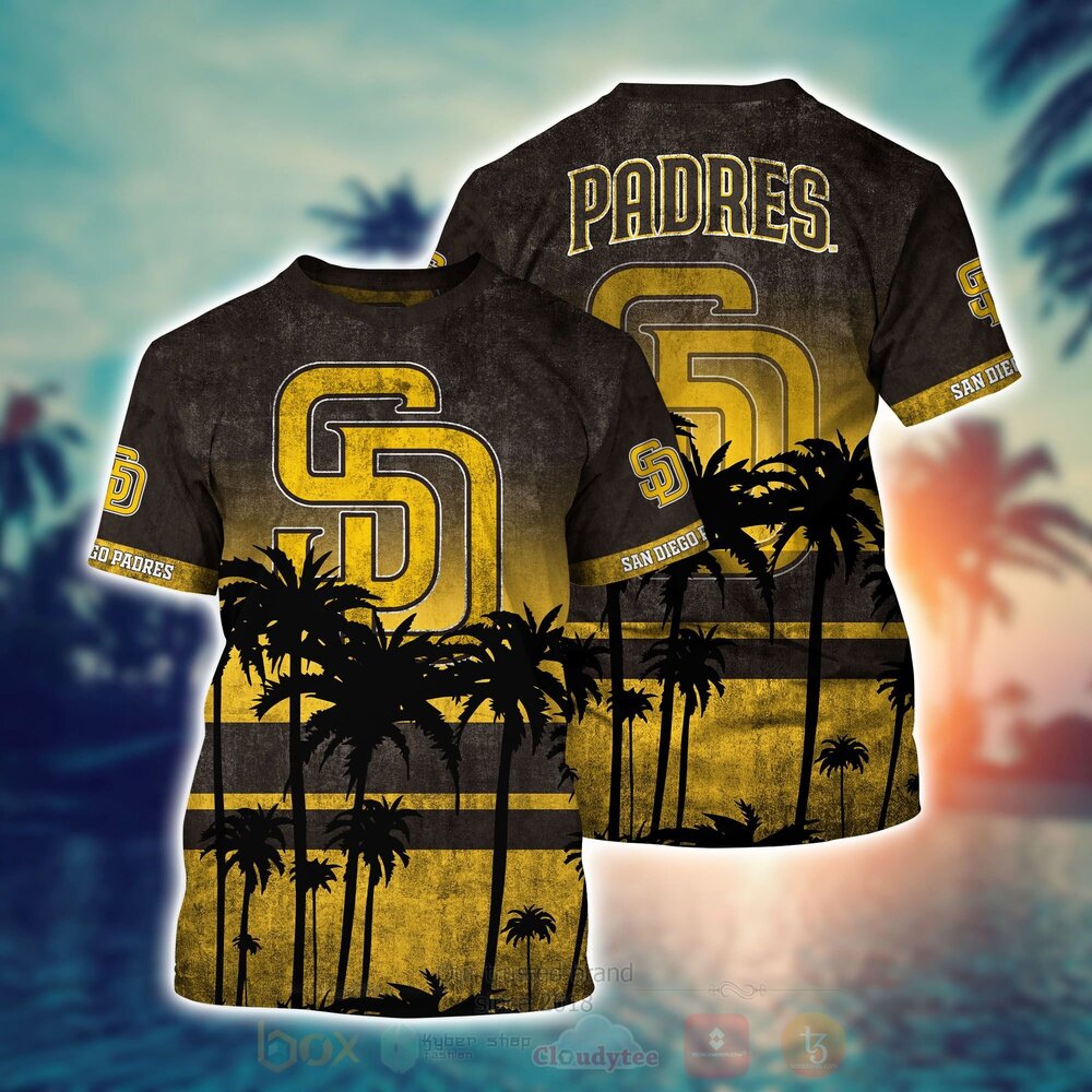 MLB San Diego Padres Hawaiian Shirt Short 1