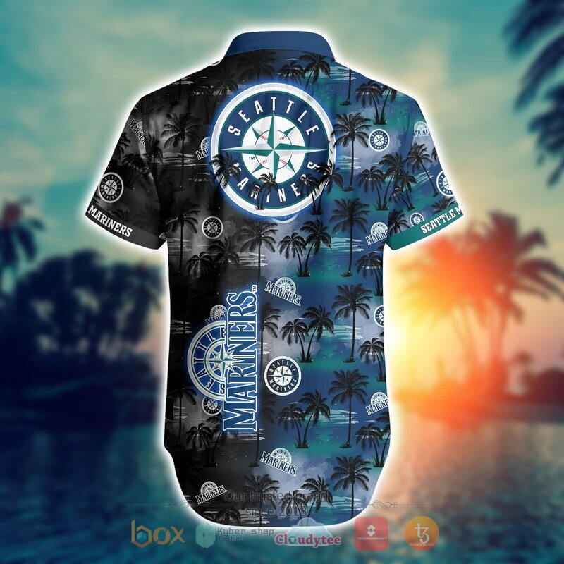 MLB Seattle Mariners Coconut Hawaiian shirt Short 1 2