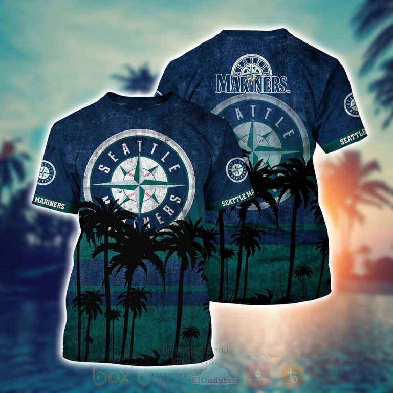 MLB Seattle Mariners Hawaiian Shirt Short 1