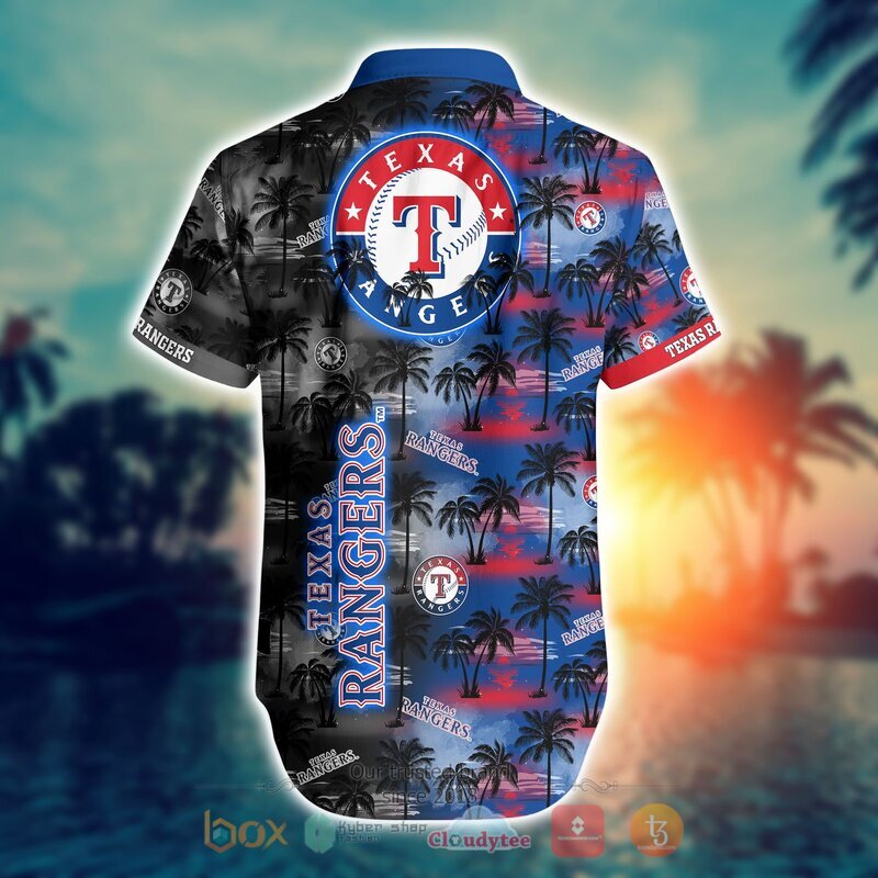 MLB Texas Rangers Coconut Hawaiian shirt Short 1 2