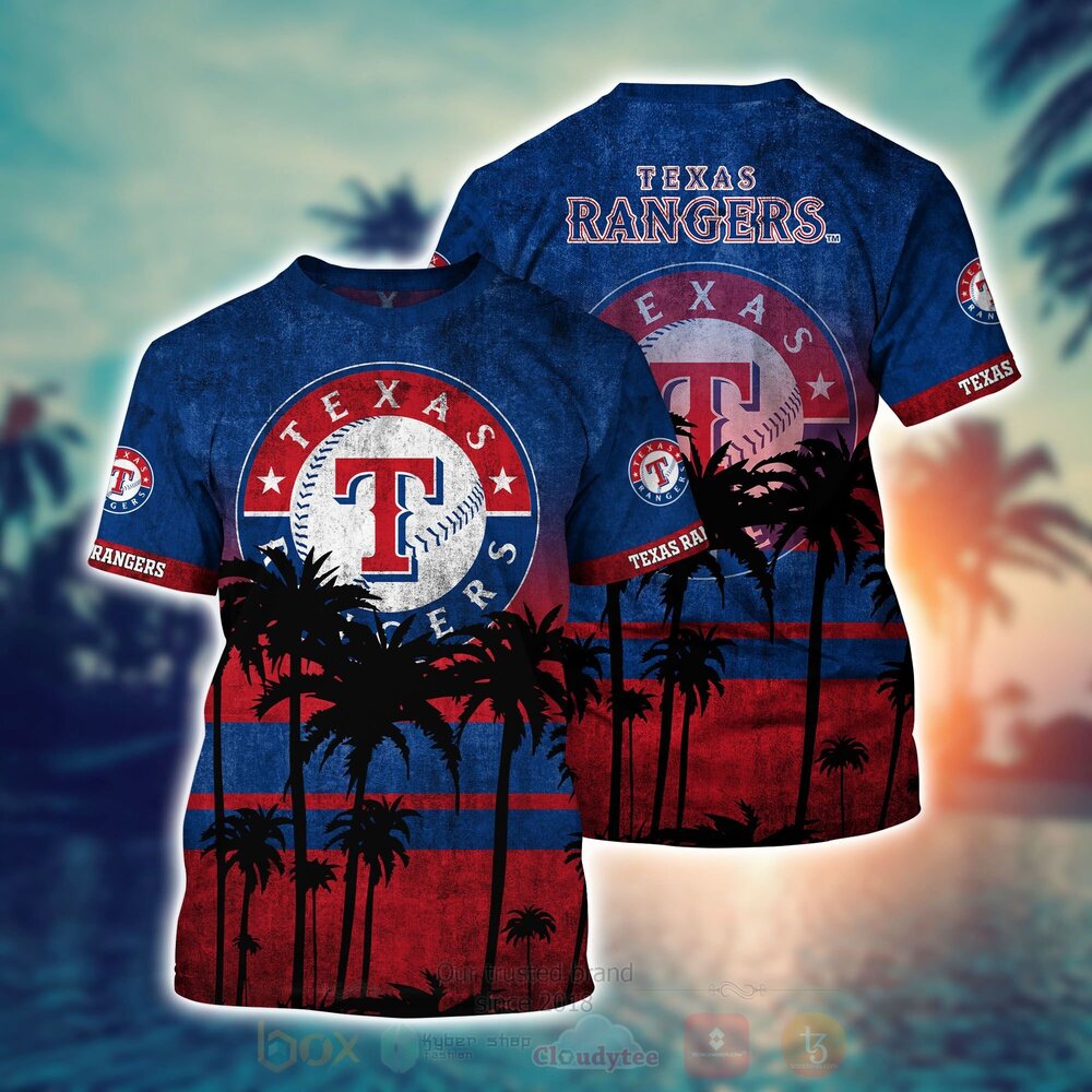 MLB Texas Rangers Hawaiian Shirt Short 1