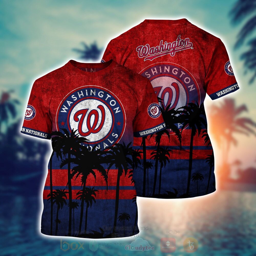 MLB Washington Nationals Hawaiian Shirt Short 1