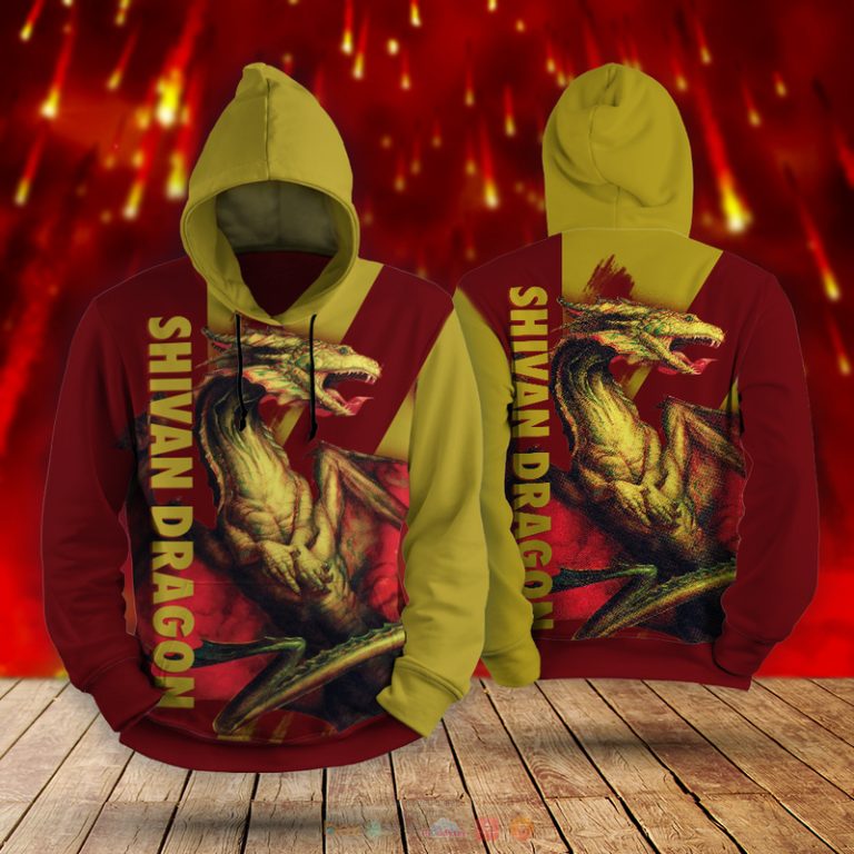 Magic The Gathering Shivan Dragon 3d hoodie