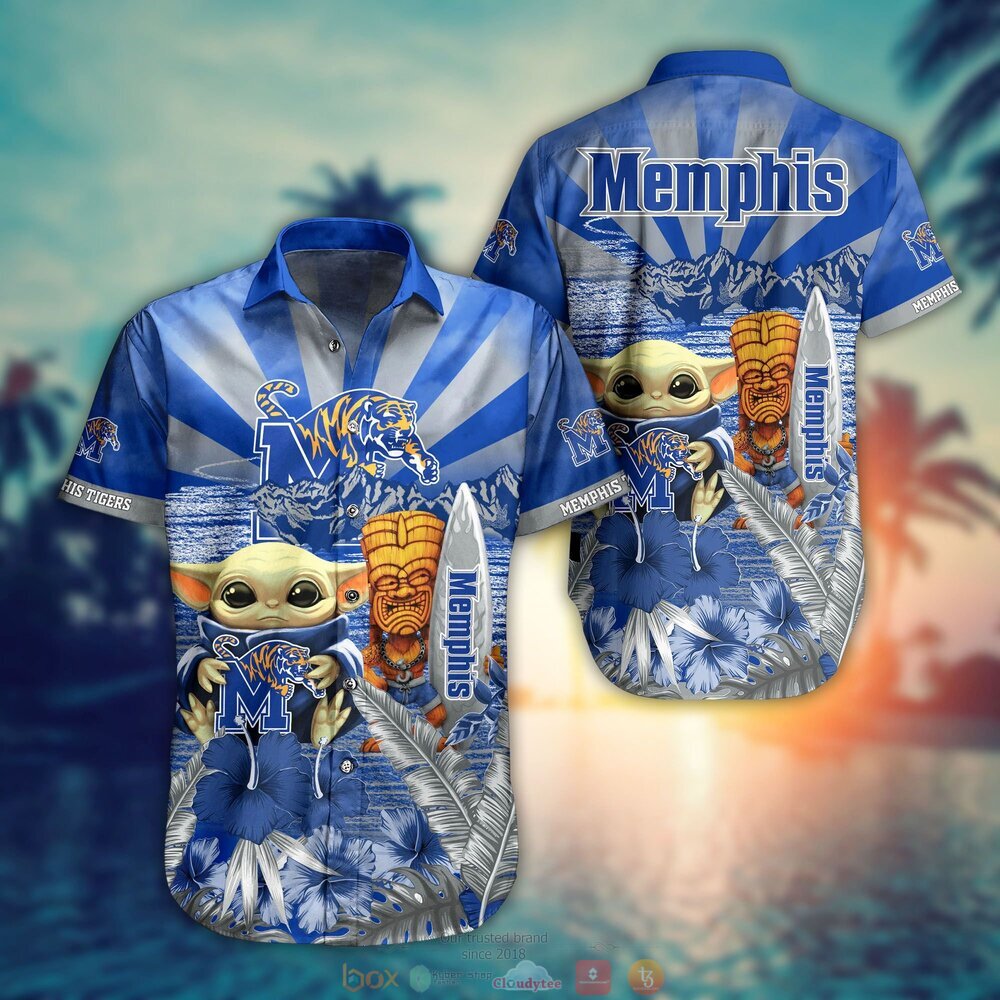 Memphis Tigers NCAA Baby Yoda Hawaiian Shirt Shorts