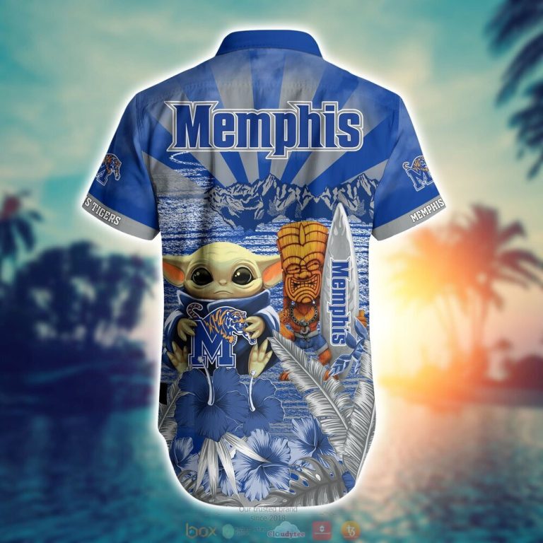 Memphis Tigers NCAA Baby Yoda Hawaiian Shirt Shorts 1 2