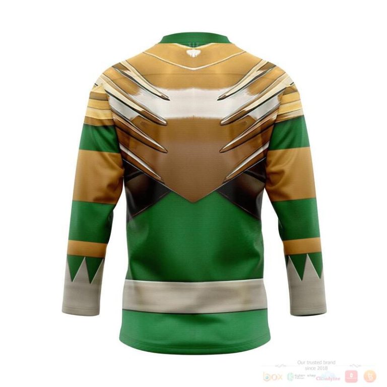 Mighty Morphin Green Power Rangers Hockey Jersey 1