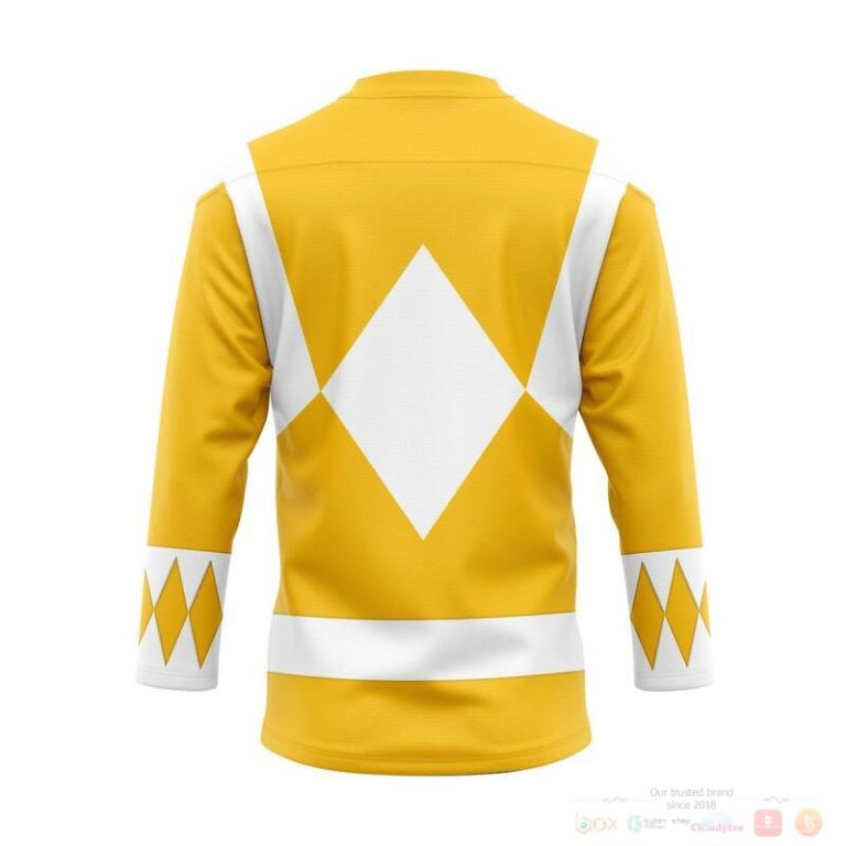 Mighty Morphin Yellow Power Rangers Hockey Jersey 1