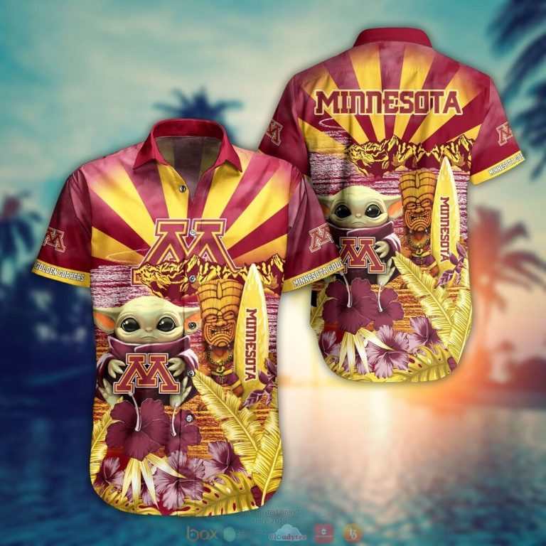 Minnesota Golden Gophers NCAA Baby Yoda Hawaiian Shirt Shorts