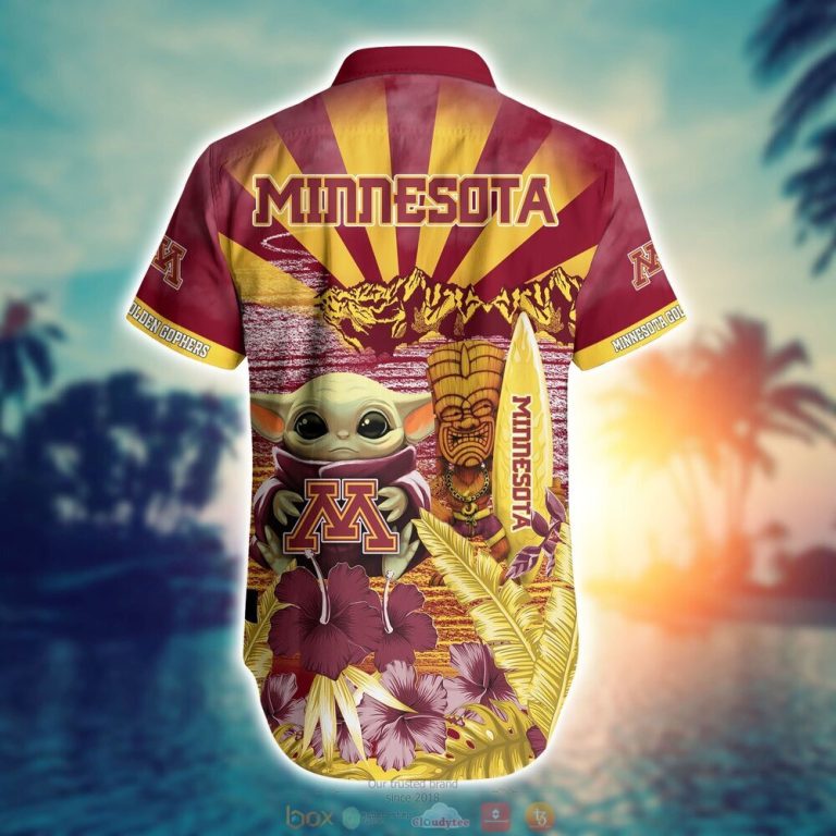 Minnesota Golden Gophers NCAA Baby Yoda Hawaiian Shirt Shorts 1 2