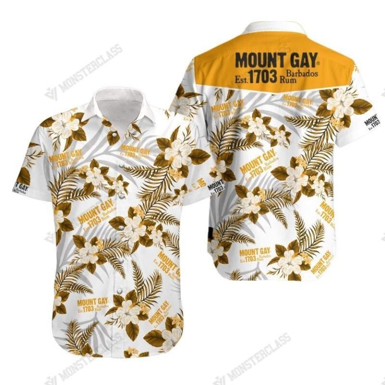 Mount Gay Rum Est 1703 Hawaiian Shirt Short