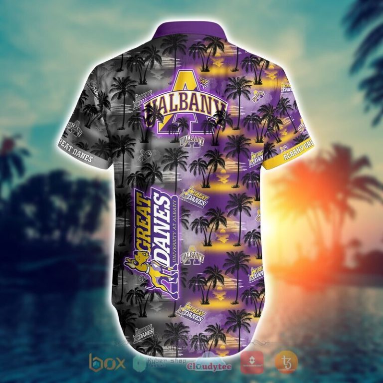 NCAA Albany Great Danes Coconut Hawaiian shirt Short 1 2