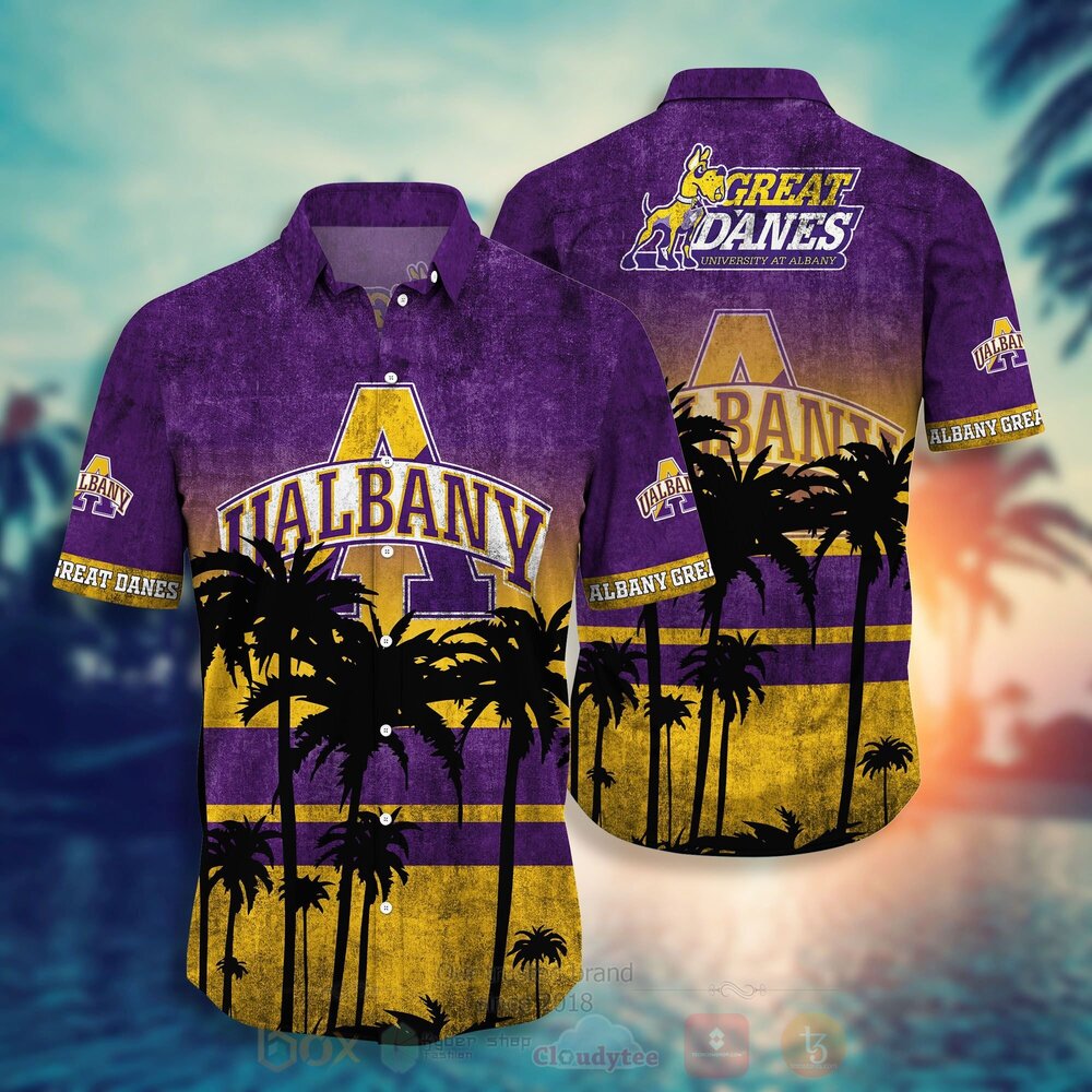 NCAA Albany Great Danes football Hawaiian Shirt Short