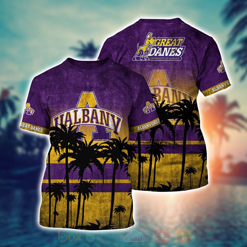 NCAA Albany Great Danes football Hawaiian Shirt Short 1