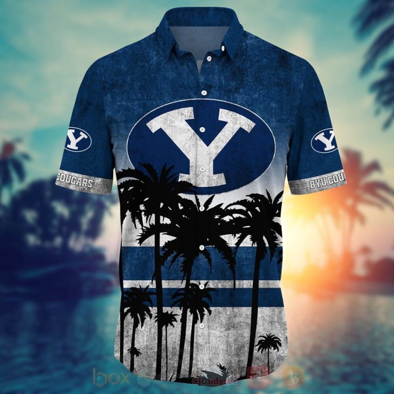 NCAA BYU Cougars mens basketball Hawaiian Shirt Short 1 2