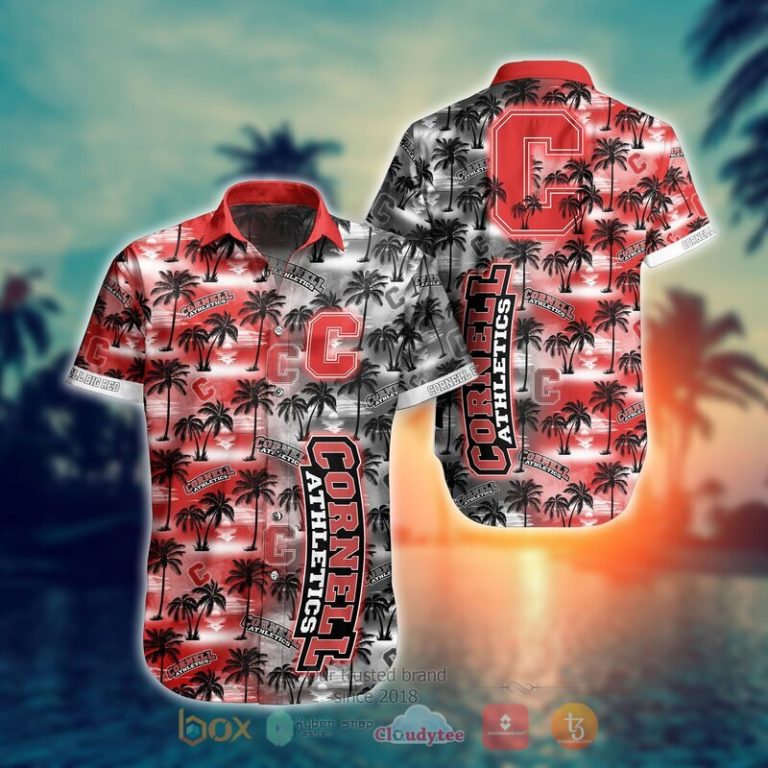 NCAA Cornell Big Red Coconut Hawaiian shirt Short