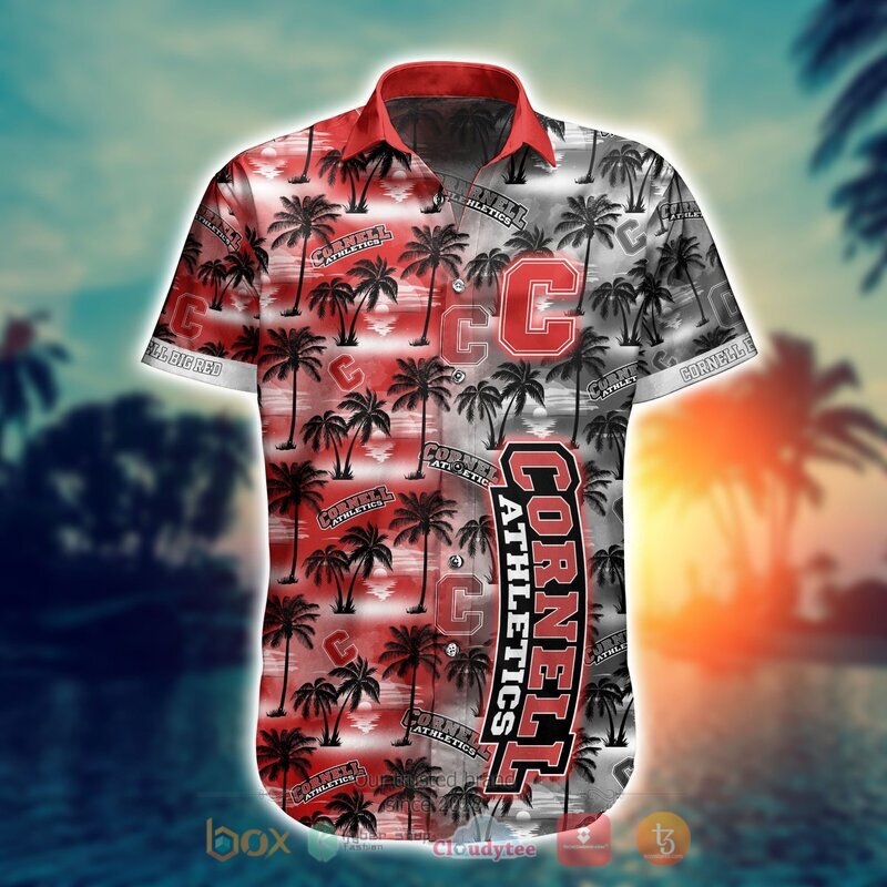 NCAA Cornell Big Red Coconut Hawaiian shirt Short 1