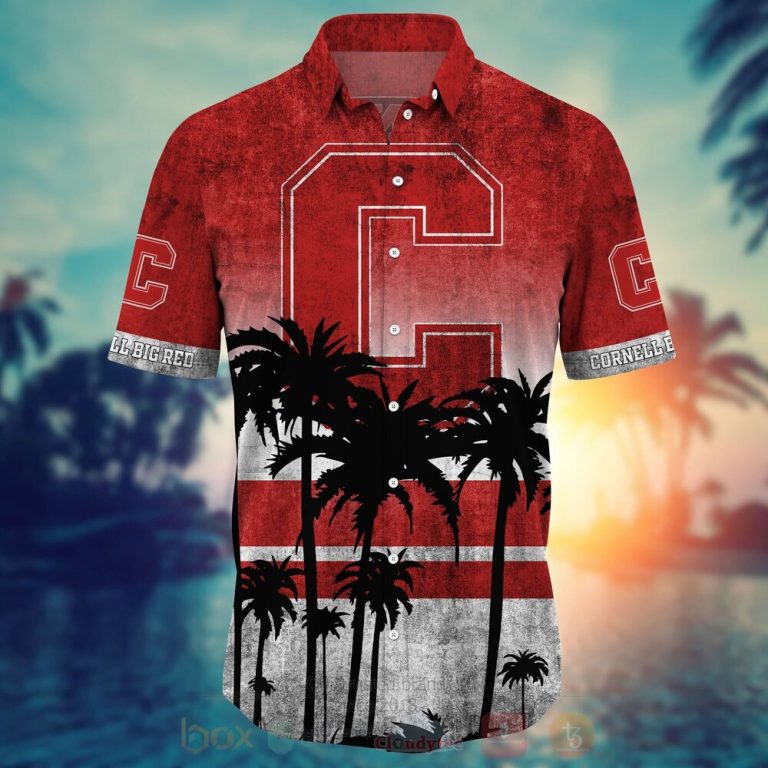 NCAA Cornell Big Red Hawaiian Shirt Short 1 2
