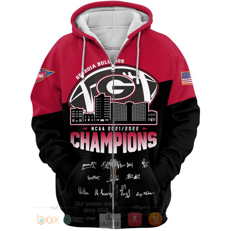 NCAA Georgia Bulldogs 2021 2022 Champions 3D Hoodie Shirt