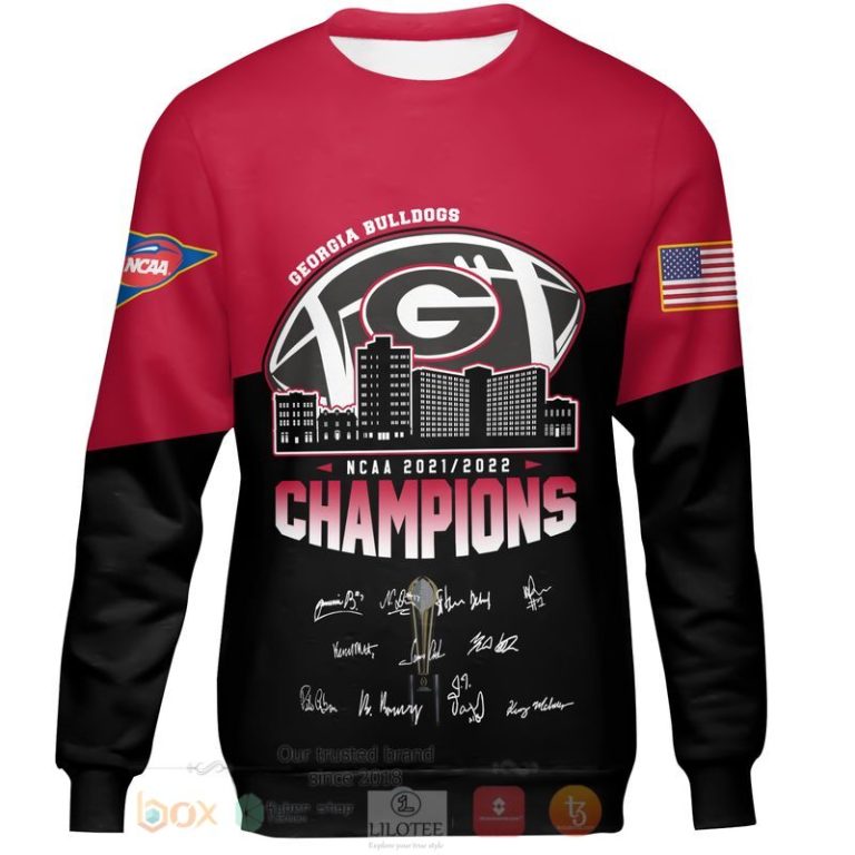 NCAA Georgia Bulldogs 2021 2022 Champions 3D Hoodie Shirt 1 2