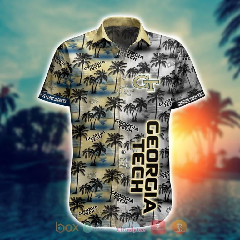 NCAA Georgia Tech Yellow Jackets Coconut Hawaiian shirt Short 1