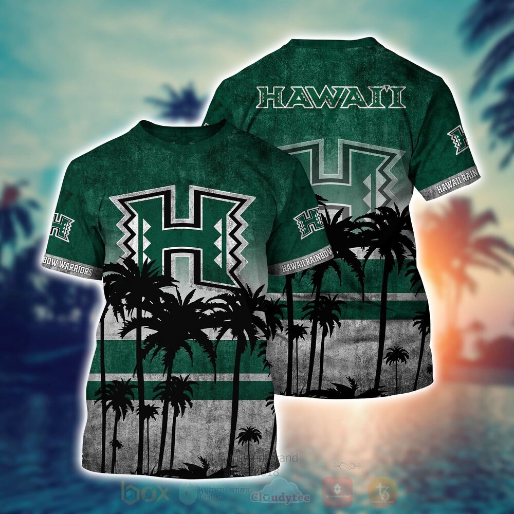 NCAA Hawaii Rainbow Warriors football Hawaiian Shirt Short 1