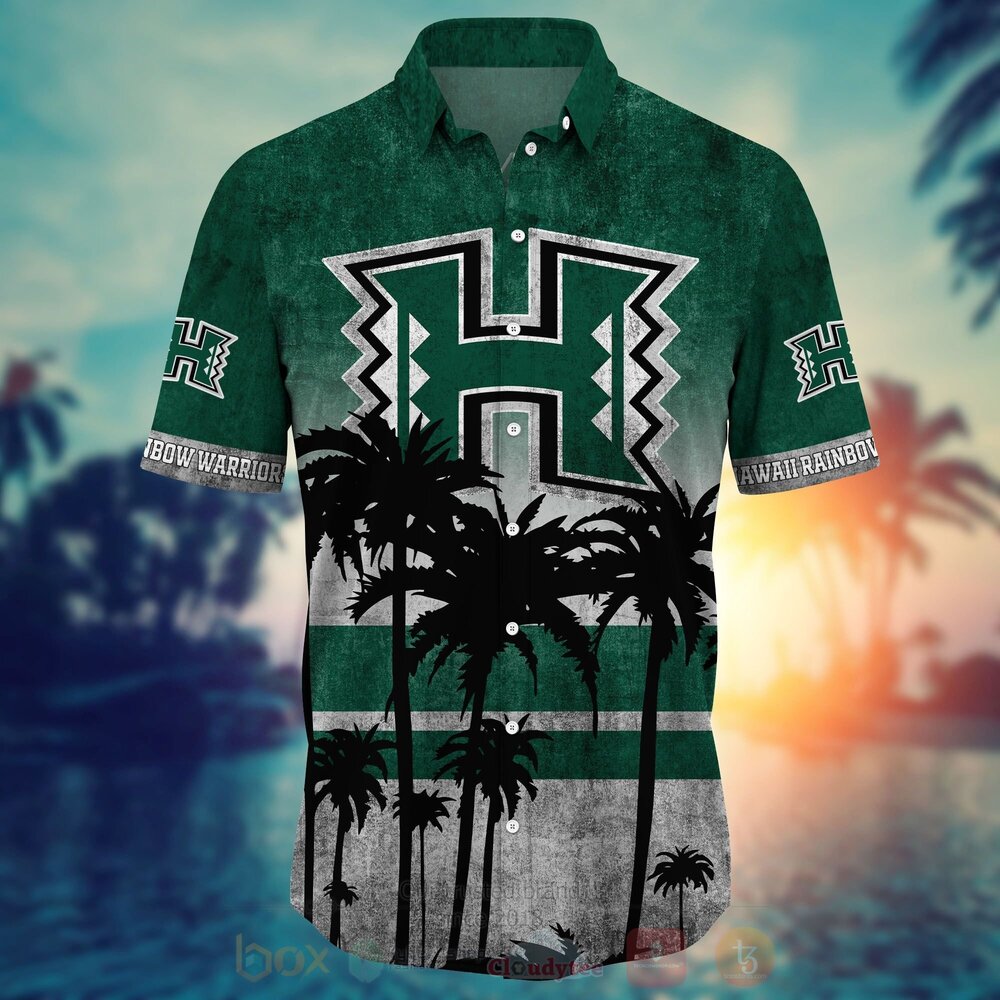 NCAA Hawaii Rainbow Warriors football Hawaiian Shirt Short 1 2