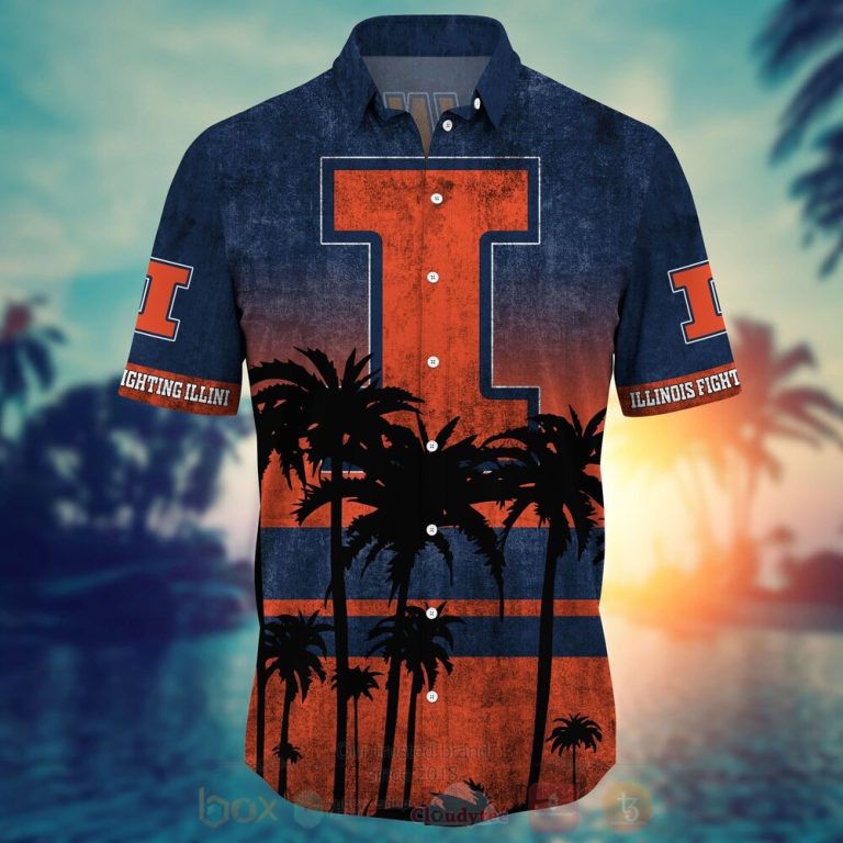 NCAA Illinois Fighting Illini Hawaiian Shirt Short 1 2