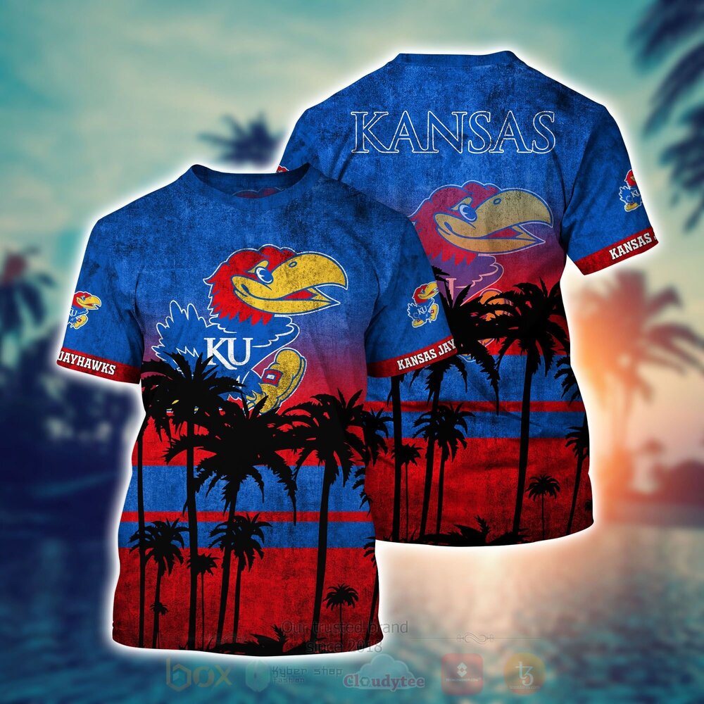NCAA Kansas Jayhawks mens basketball Hawaiian Shirt Short 1