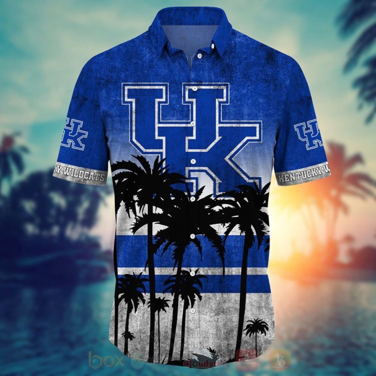 NCAA Kentucky Wildcats mens basketball Hawaiian Shirt Short 1 2