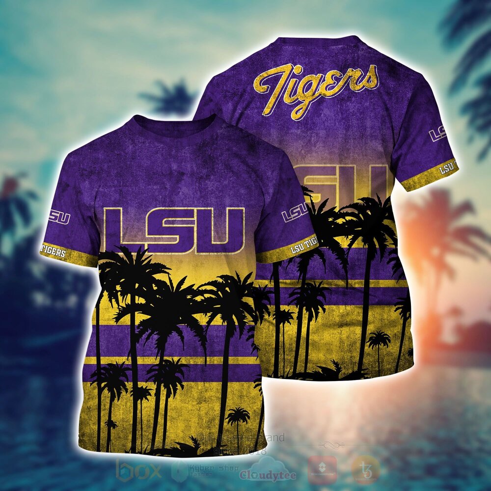 NCAA LSU Tigers and Lady Tigers Hawaiian Shirt Short 1