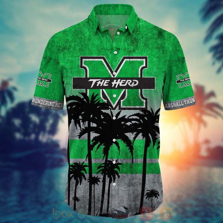 NCAA Marshall Thundering Herd football Hawaiian Shirt Short 1 2