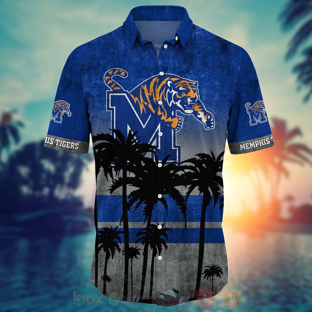 NCAA Memphis Tigers mens basketball Hawaiian Shirt Short 1 2