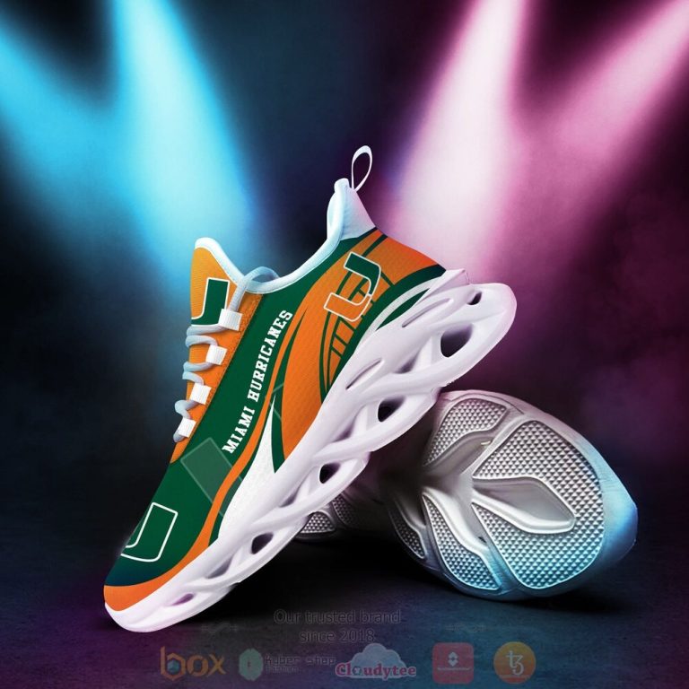 NCAA Miami Hurricanes football Clunky Max Soul Shoes 1 2