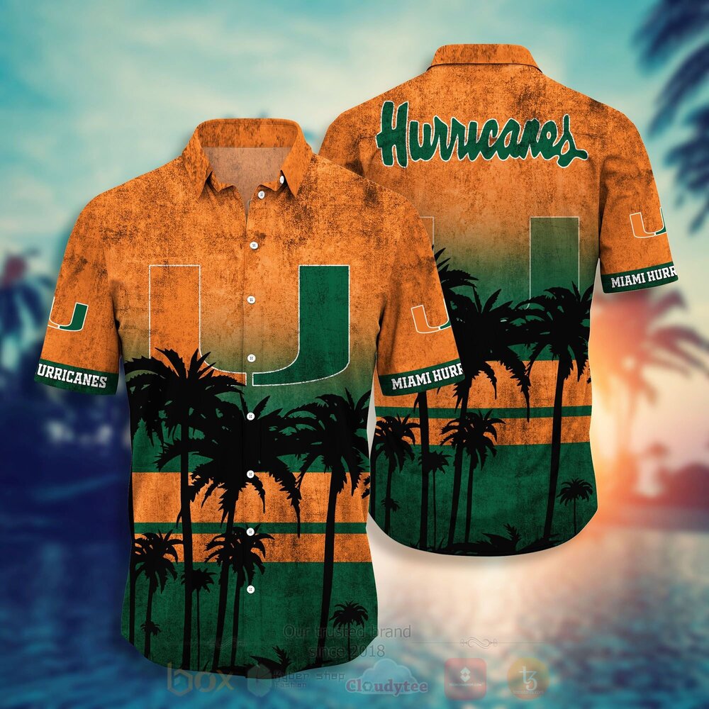 NCAA Miami Hurricanes football Hawaiian Shirt Short