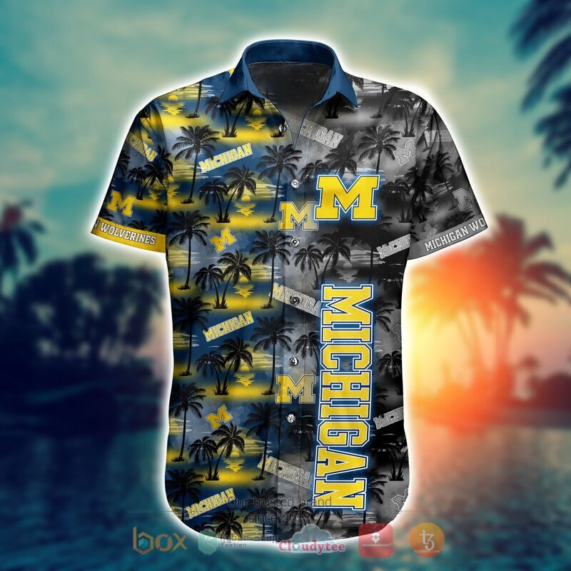 NCAA Michigan Wolverines Coconut Hawaiian shirt Short 1