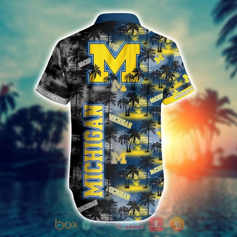 NCAA Michigan Wolverines Coconut Hawaiian shirt Short 1 2