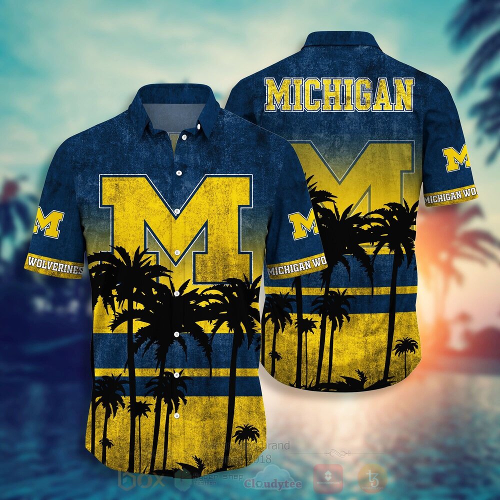 NCAA Michigan Wolverines Hawaiian Shirt Short