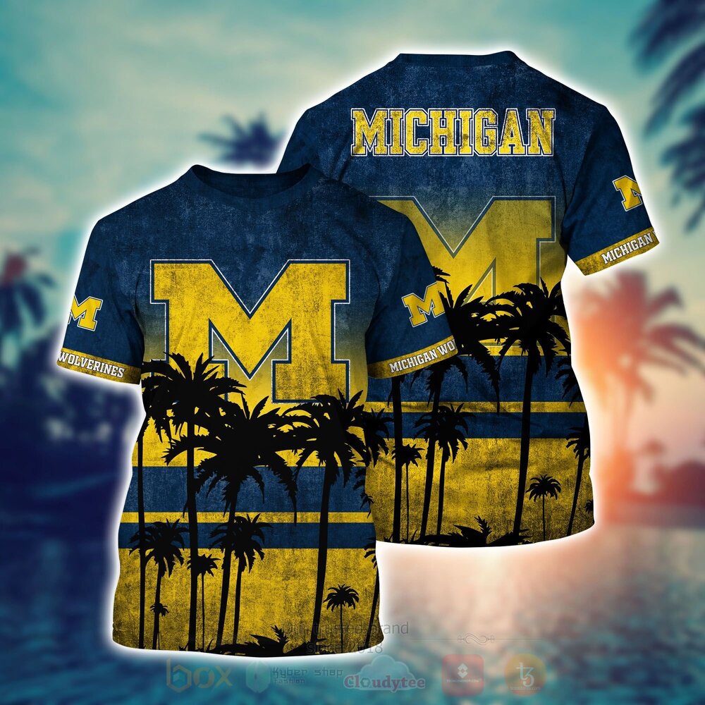 NCAA Michigan Wolverines Hawaiian Shirt Short 1