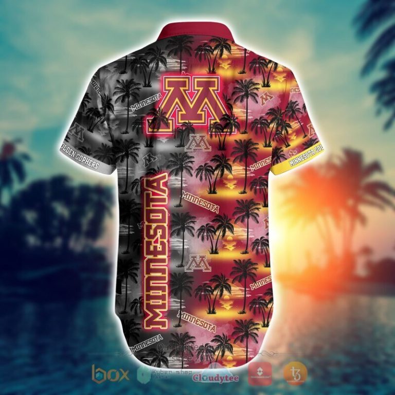 NCAA Minnesota Golden Gophers Coconut Hawaiian shirt Short 1 2