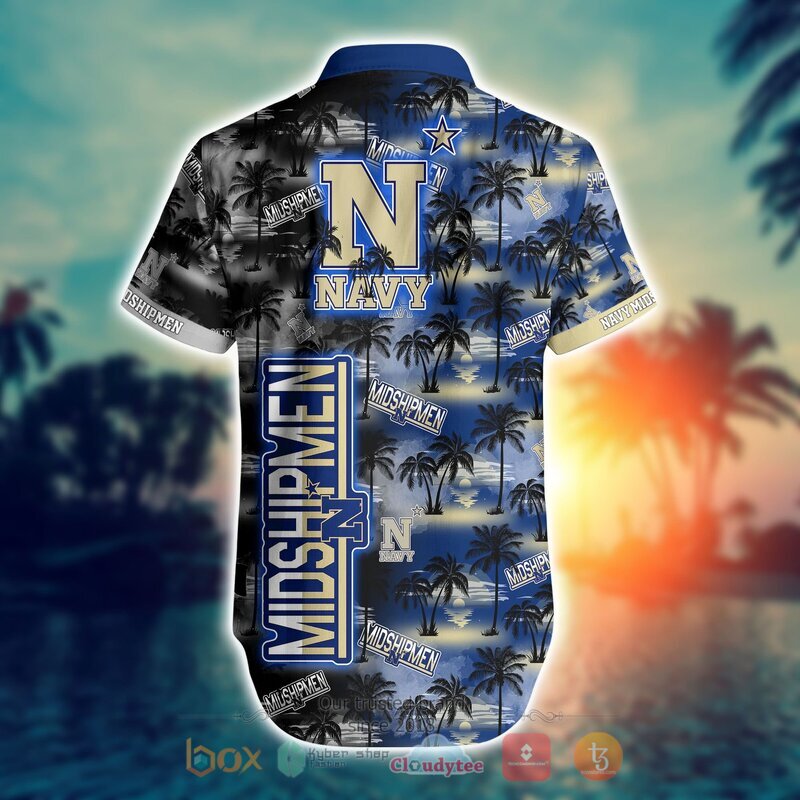 NCAA Navy Midshipmen Coconut Hawaiian shirt Short 1 2