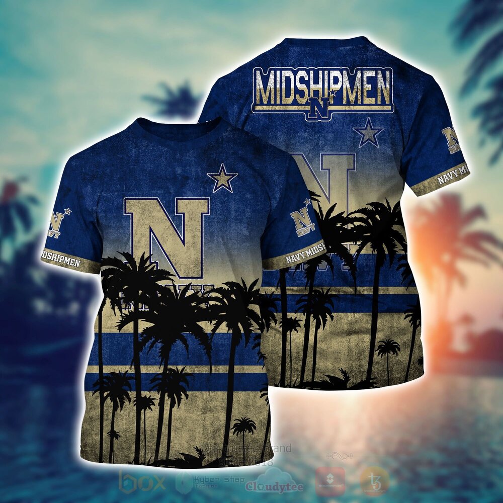 NCAA Navy Midshipmen football Hawaiian Shirt Short 1