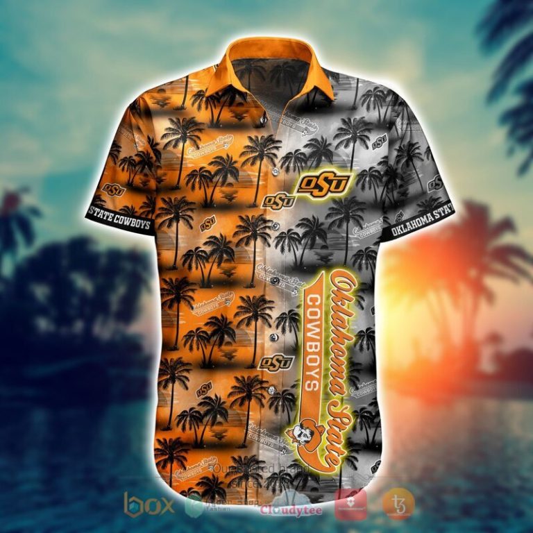 NCAA Oklahoma State Cowboys Coconut Hawaiian shirt Short 1