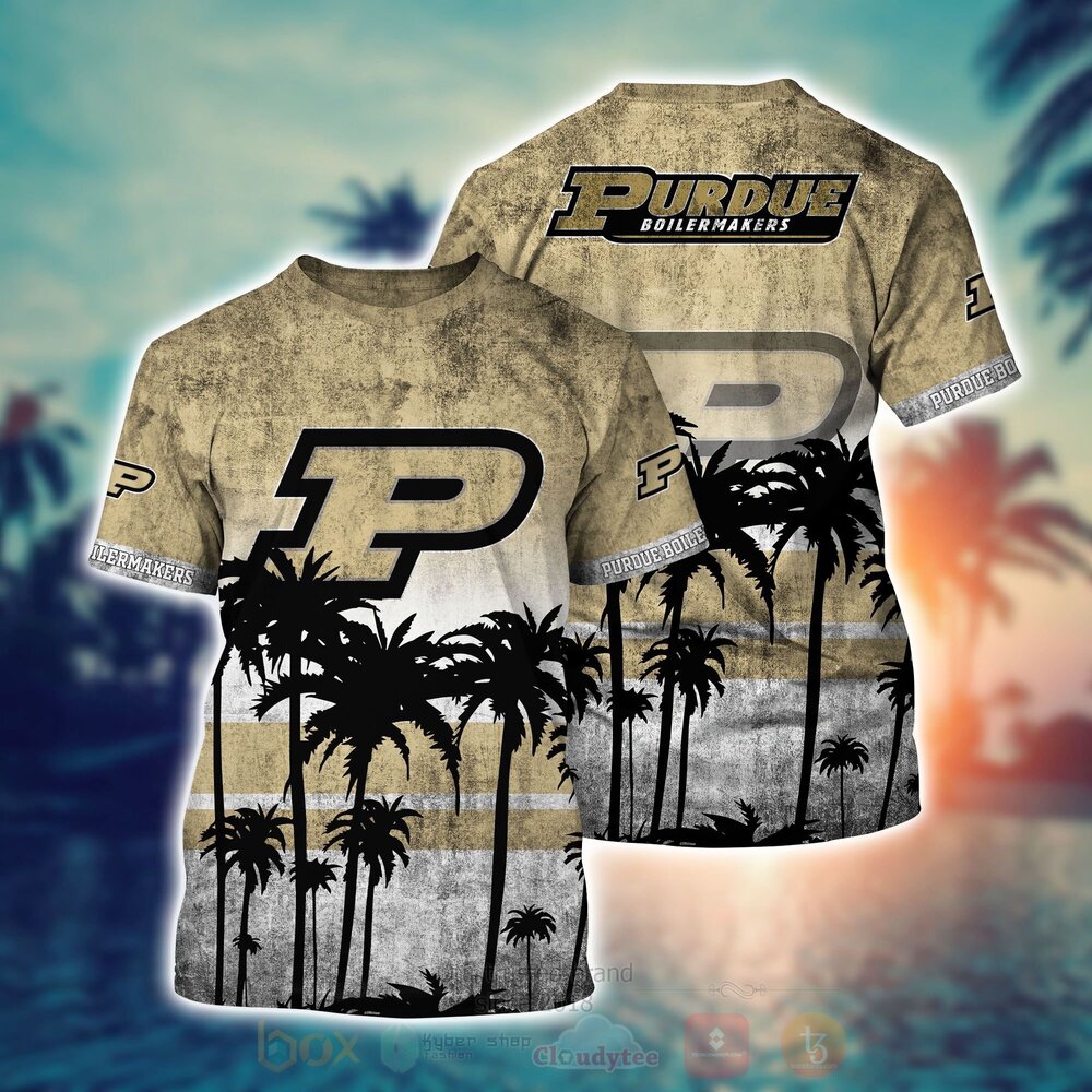 NCAA Purdue Boilermakers football Hawaiian Shirt Short 1