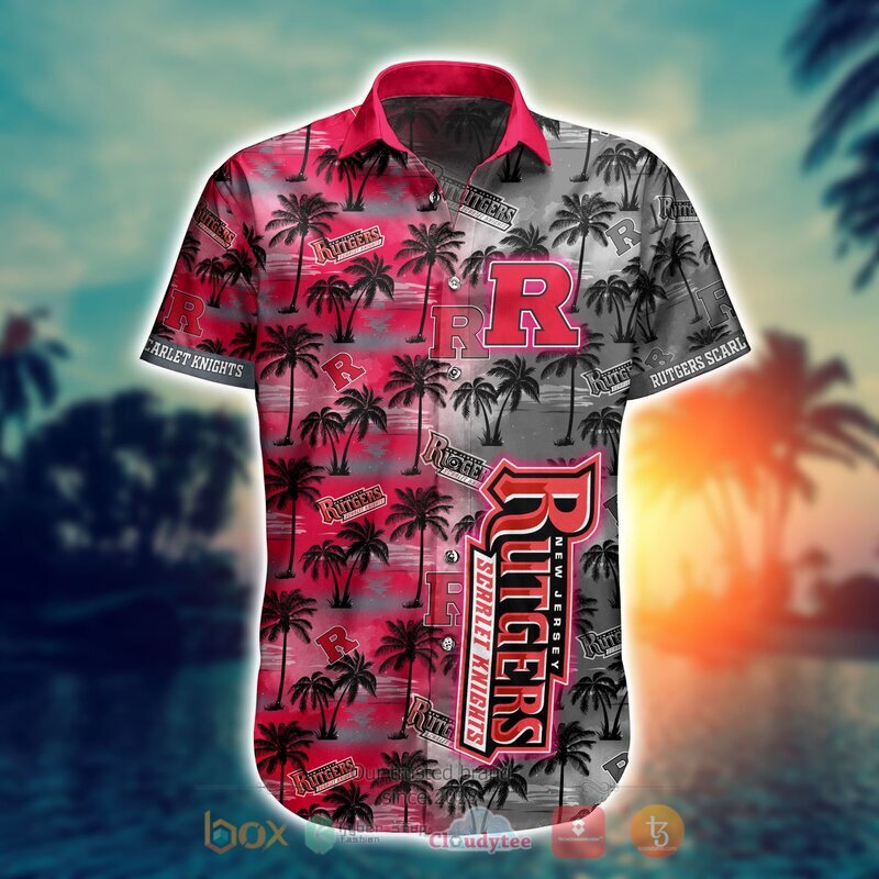 NCAA Rutgers Scarlet Knights Coconut Hawaiian shirt Short 1