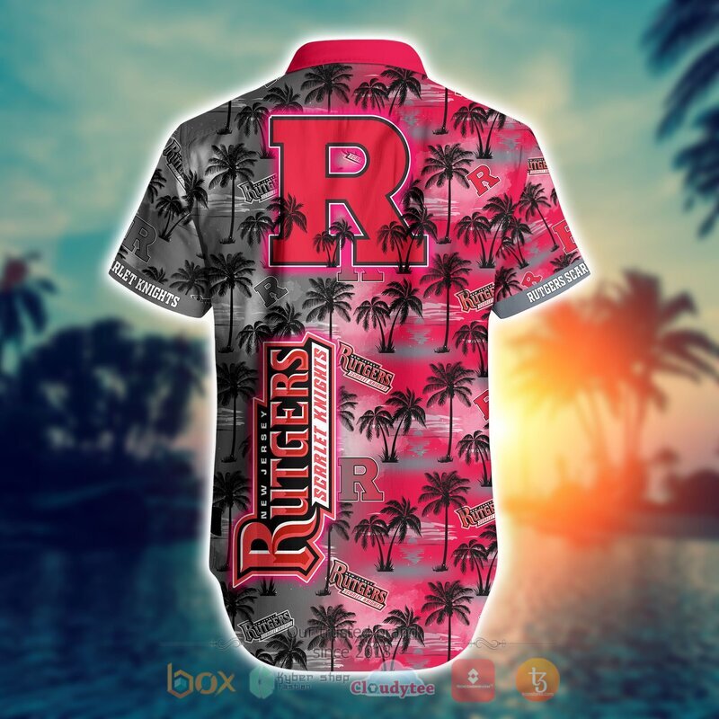NCAA Rutgers Scarlet Knights Coconut Hawaiian shirt Short 1 2