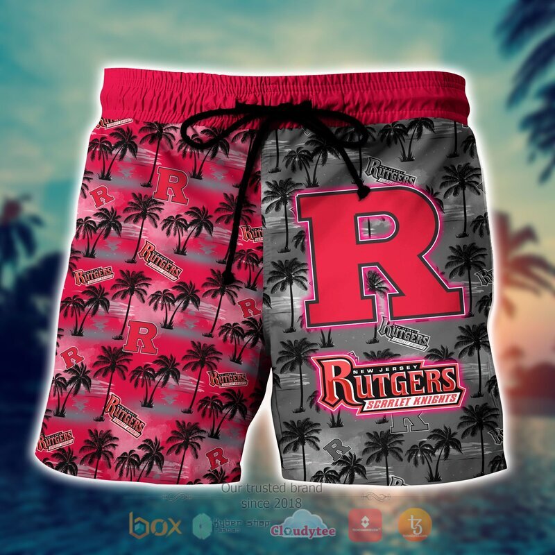 NCAA Rutgers Scarlet Knights Coconut Hawaiian shirt Short 1 2 3