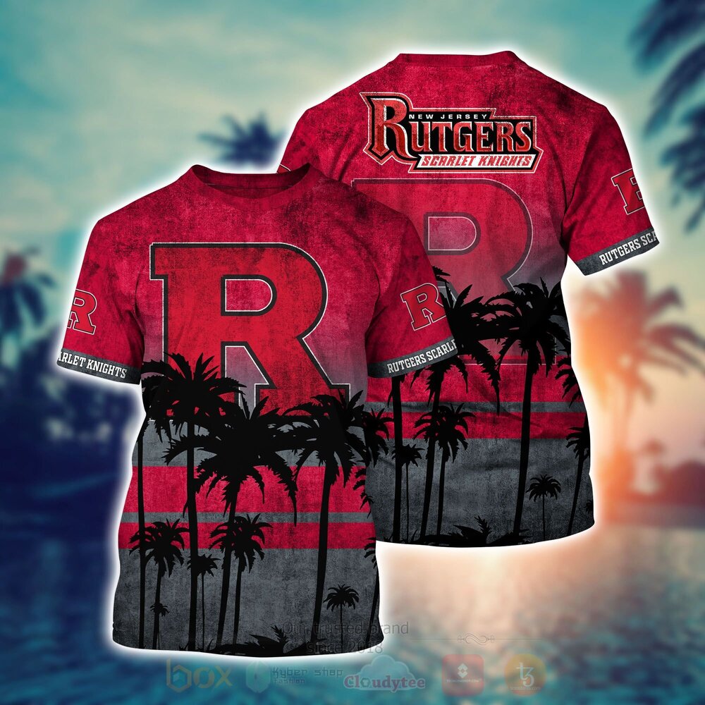 NCAA Rutgers Scarlet Knights Hawaiian Shirt Short 1