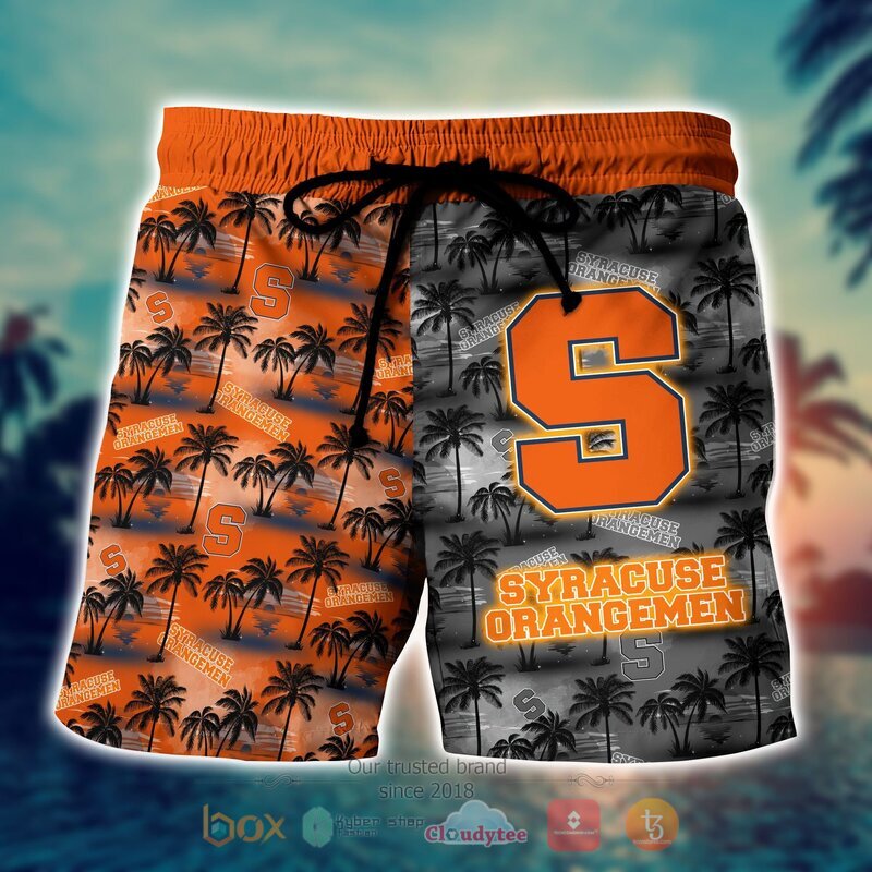 NCAA Syracuse Orange Coconut Hawaiian shirt Short 1 2 3