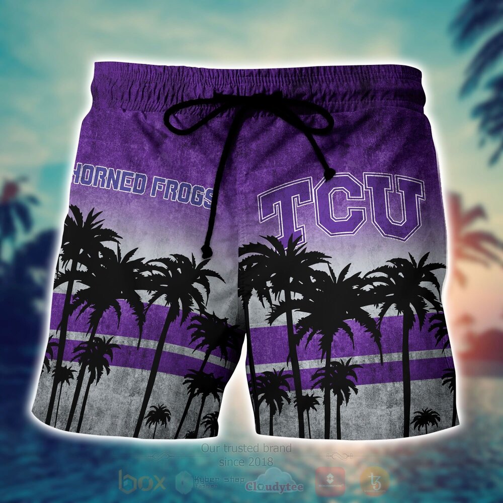 NCAA TCU Horned Frogs Hawaiian Shirt Short 1 2 3 4